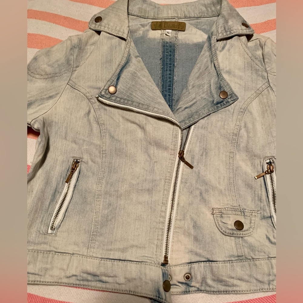 Moto Style Jean Jacket